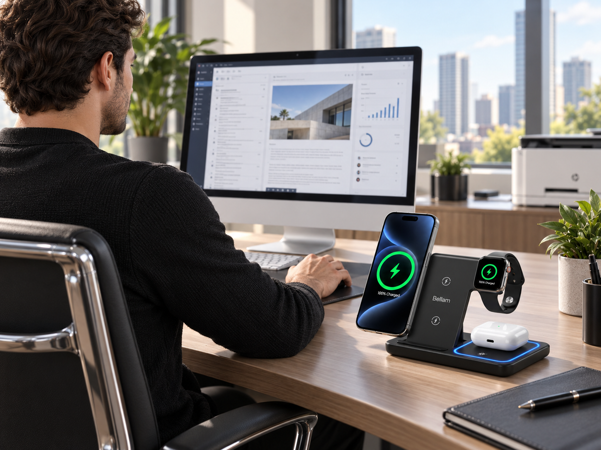 Bellam 3-in-1 Foldable Wireless Charging Station